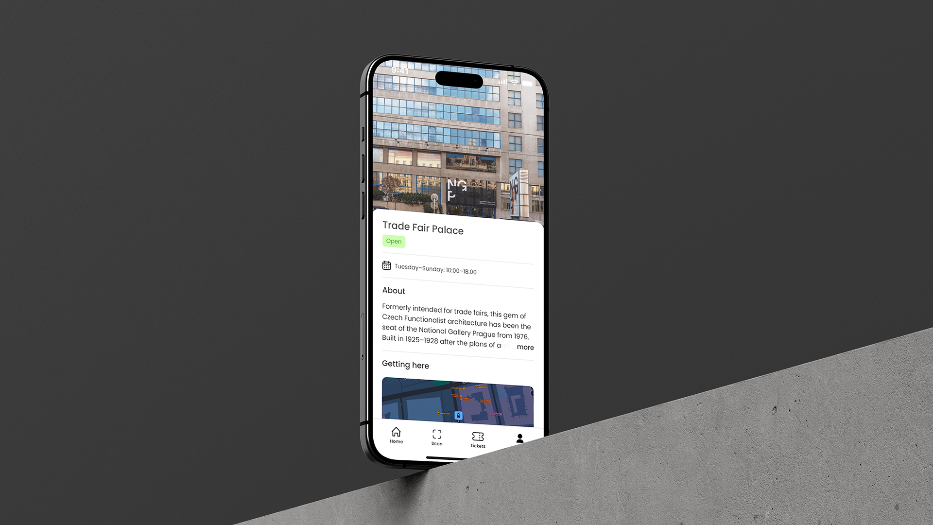 Mockup showing contact part of my app.