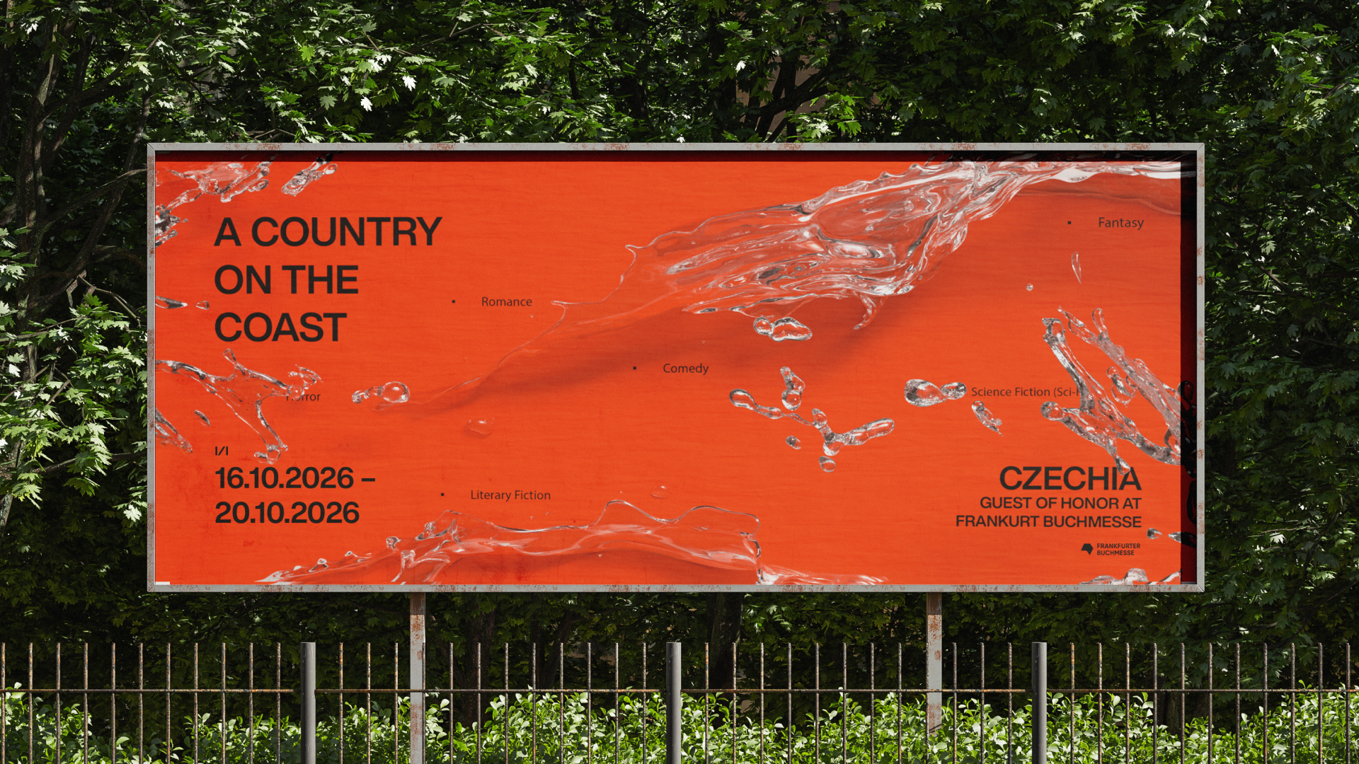 Mockup of a billboard with my design.